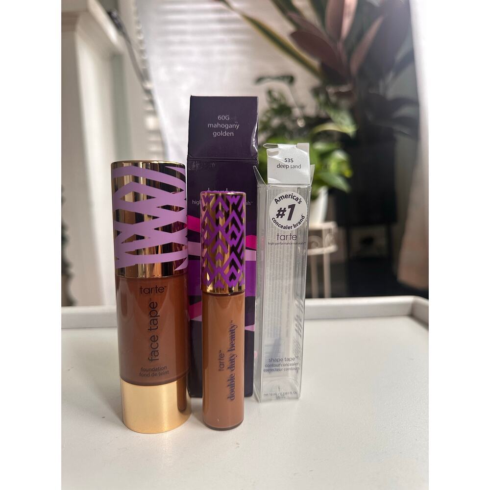 TARTE Bundle mahogany golden foundation and deep sand concealer $74 MSRP